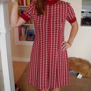 Vintage Homesewn 60s Mod Houndstooth Scooter Dress - Twiggy